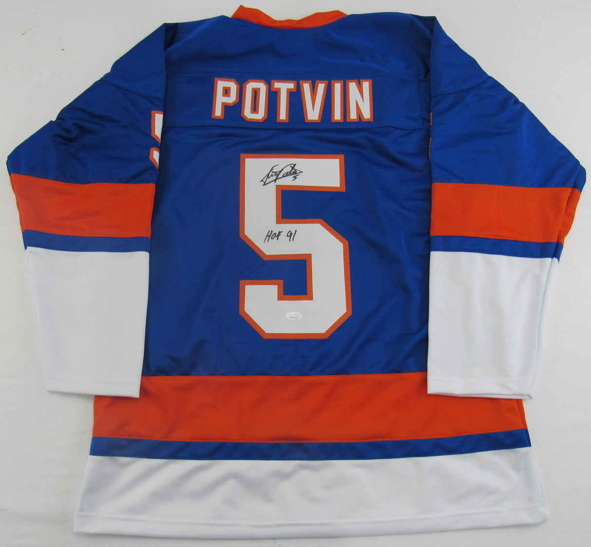 Denis Potvin Signed Auto Autograph Replica Islanders Jersey w/ Insc JSA COA