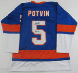 Denis Potvin Signed Auto Autograph Replica Islanders Jersey w/ Insc JSA COA