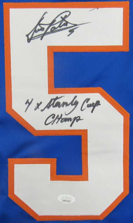 Denis Potvin Signed Auto Autograph Replica Islanders Jersey w/ Insc JSA COA II