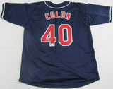 Bartolo Colon Signed Auto Autograph Replica Indians Jersey JSA COA