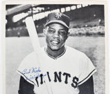 Giants Willie Mays "Best Wishes" Signed 8x10 Photo Rookie Era Signature! JSA LOA