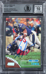 Ravens Ray Lewis Authentic Signed 1998 Stadium Club #164 Card Auto 10! BAS Slab