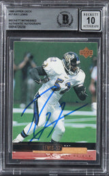 Ravens Ray Lewis Authentic Signed 1999 Upper Deck #17 Card Auto 10! BAS Slabbed