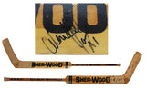 Penguins Wendell Young Signed Game Used Sher-Wood P.M.P.G. Hockey Stick BAS