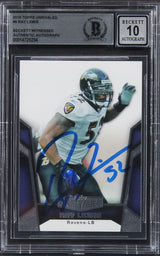 Ravens Ray Lewis Authentic Signed 2010 Topps Unrivaled #6 Card Auto 10! BAS Slab