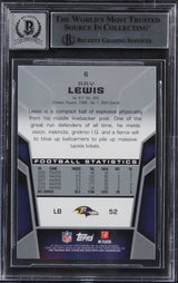 Ravens Ray Lewis Authentic Signed 2010 Topps Unrivaled #6 Card Auto 10! BAS Slab