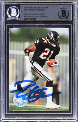 Falcons Deion Sanders Authentic Signed 1991 Pro Set Platinum #141 Card BAS Slab