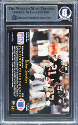 Falcons Deion Sanders Authentic Signed 1991 Pro Set Platinum #141 Card BAS Slab