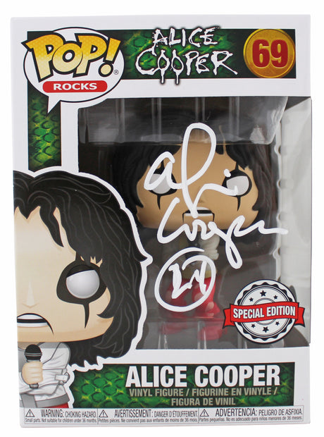 Alice Cooper Authentic Signed #69 Funko Pop Vinyl Figure BAS Witnessed #1W793338