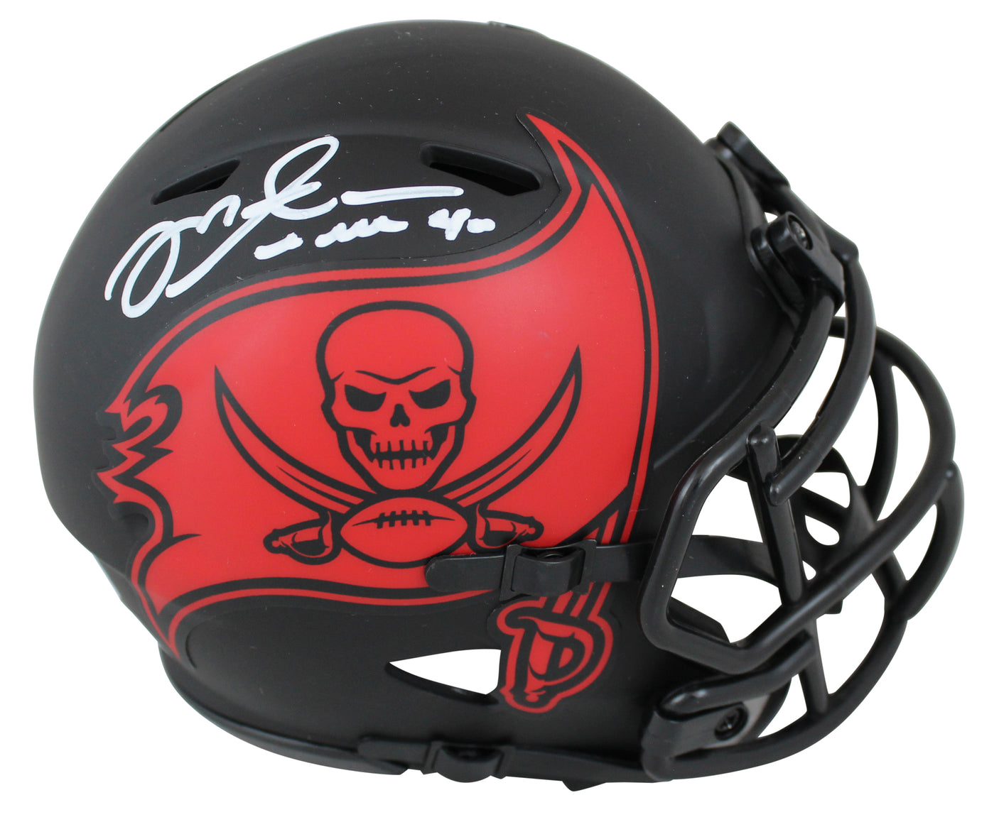 Buccaneers Mike Alstott Authentic Signed Eclipse Speed Mini Helmet BAS Witnessed