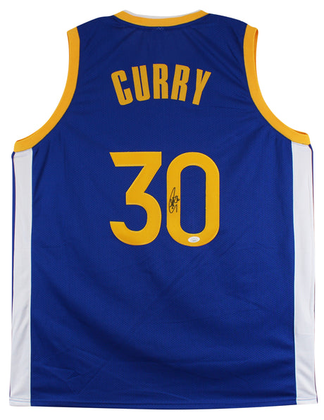 Stephen Curry Authentic Signed Blue Pro Style Jersey Autographed JSA