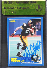 Steelers Rod Woodson Authentic Signed 1989 Score #78 Rookie Card BAS #11283