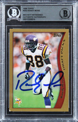 Vikings Randy Moss Authentic Signed 1998 Topps #352 Rookie Card BAS Slabbed