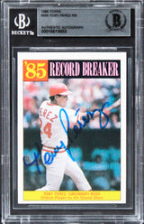 Reds Tony Perez Authentic Signed 1986 Topps #205 Card Autographed BAS Slabbed