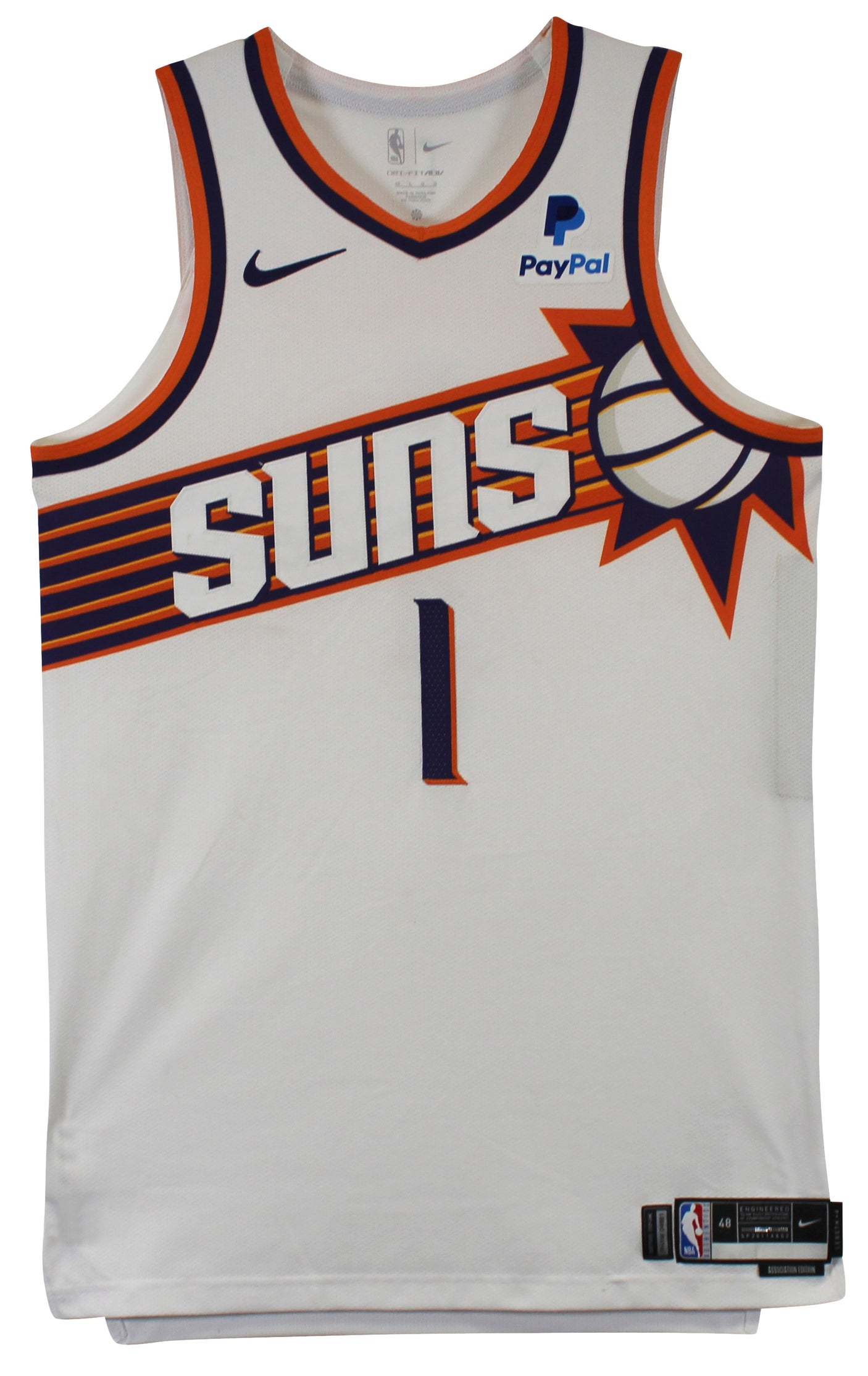 Suns Devin Booker Game Worn 11/19/23 Vs Utah White Nike Jersey Photomatched! RGU