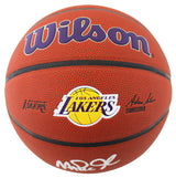 Lakers Magic Johnson Authentic Signed Wilson Logo Basketball w/ Case BAS Witness