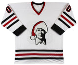 Chevy Chase Christmas Vacation Signed White Santa Clark Jersey BAS Witnessed 2