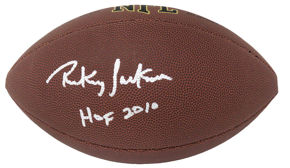 Rickey Jackson Signed Wilson Super Grip Full Size NFL Football w/HOF 2010