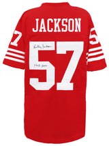 Rickey Jackson Signed Red Custom Football Jersey w/HOF 2010