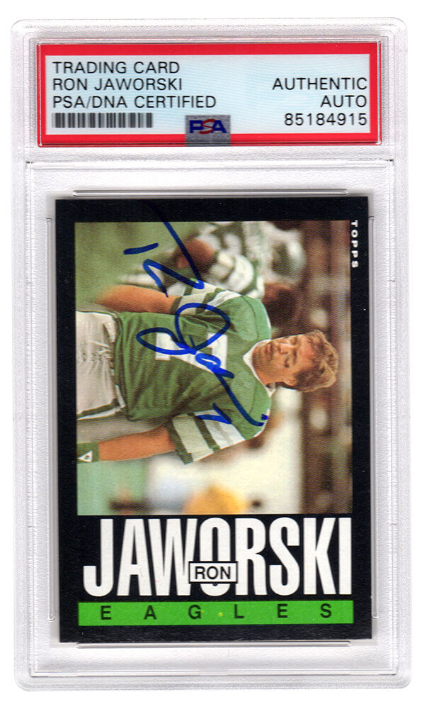 Ron Jaworski Signed Philadelphia Eagles 1985 Topps Football Trading Card #132 - (PSA Encapsulated)