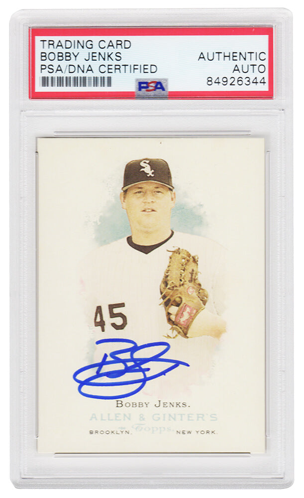 Bobby Jenks Signed White Sox 2006 Allen & Ginter Baseball Card #197 - (PSA Encapsulated)