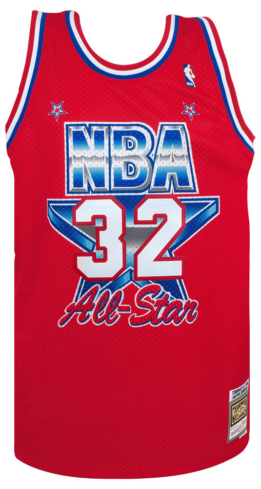 Magic Johnson Signed 1991 All Star Game M&N Red Throwback Swingman Jersey