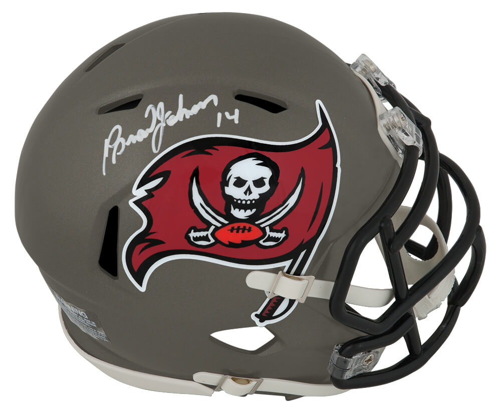 Brad Johnson Signed Tampa Bay Buccaneers Throwback (97-13 Style) Riddell Speed Mini Helmet