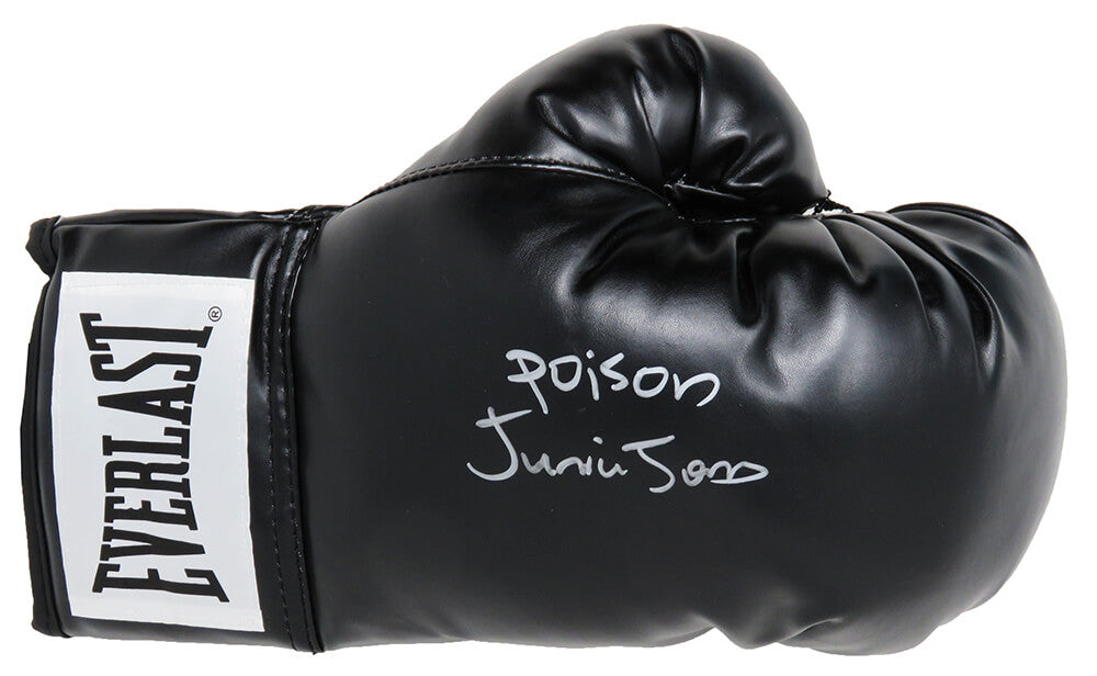 Junior Jones Signed Everlast Black Boxing Glove w/Poison