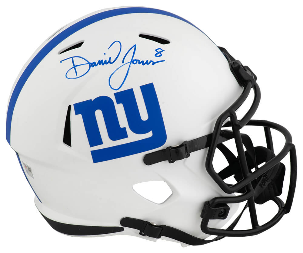 Daniel Jones Signed New York Giants LUNAR Eclipse Riddell Full Size Speed Replica Helmet - (Fanatics)