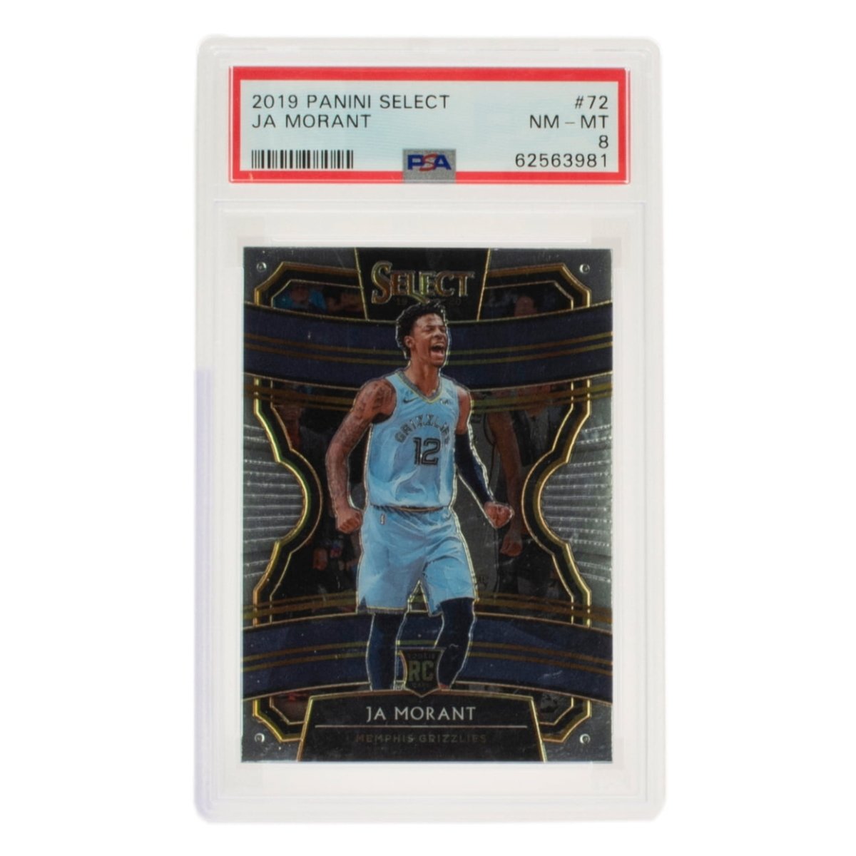 Ja Morant 2019 Panini Select #72 Grizzles Basketball Card BAS Near Mint Mint 8 - Sports Integrity