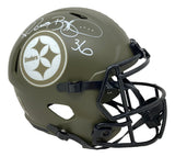 Jerome Bettis Signed Steelers FS Salute To Service Speed Replica Helmet BAS - Sports Integrity