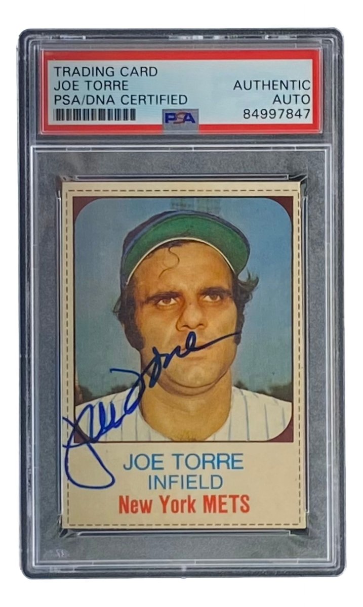 Joe Torre Signed New York Mets 1975 Hostess #70 Trading Card PSA/DNA - Sports Integrity