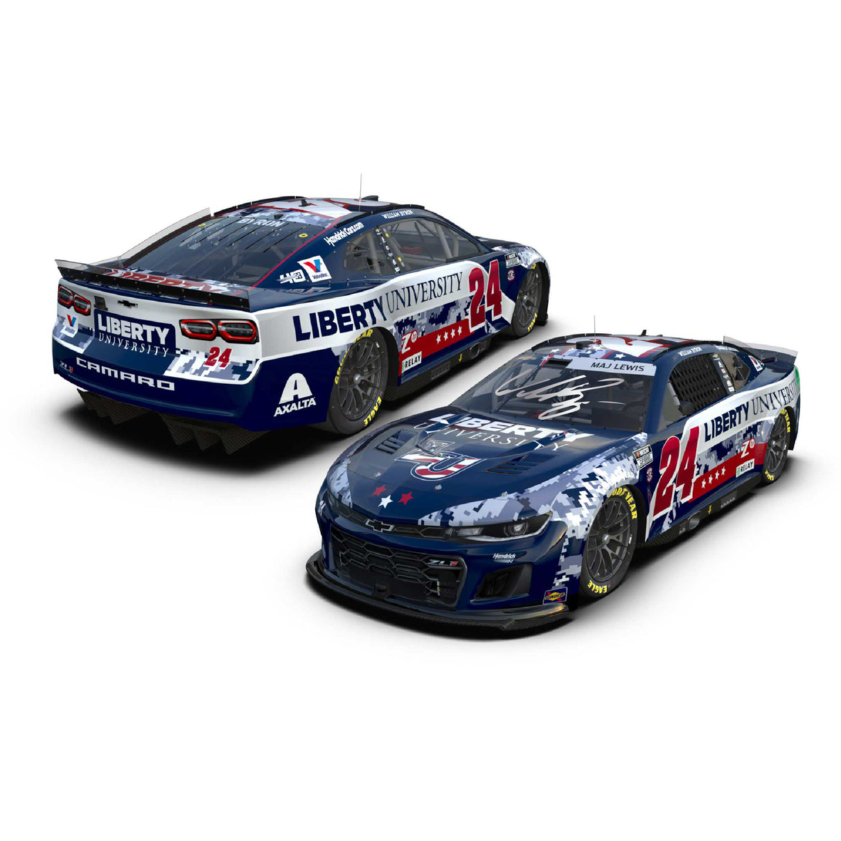 PRE-ORDER William Byron Signed 2024 Liberty University Patriotic 1:24 Diecast (PA)