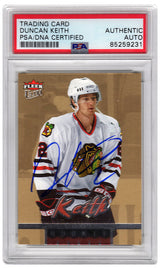 Duncan Keith Signed Blackhawks 2006 Fleer Ultra Gold Medallion Hockey Rookie Card #211 - (PSA Encapsulated)