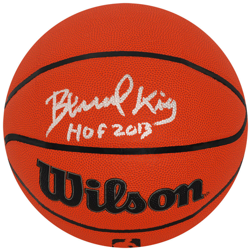 Bernard King Signed Wilson Indoor/Outdoor NBA Basketball w/HOF 2013