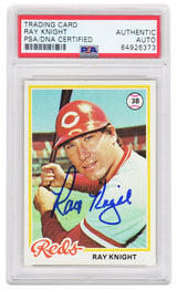 Ray Knight Signed Cincinnati Reds 1978 Topps Rookie Baseball Card #674 - (PSA Encapsulated)