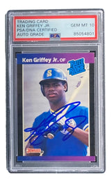 Ken Griffey Jr Signed Mariners 1989 Donruss #33 Rookie Card PSA/DNA Gem MT 10 - Sports Integrity