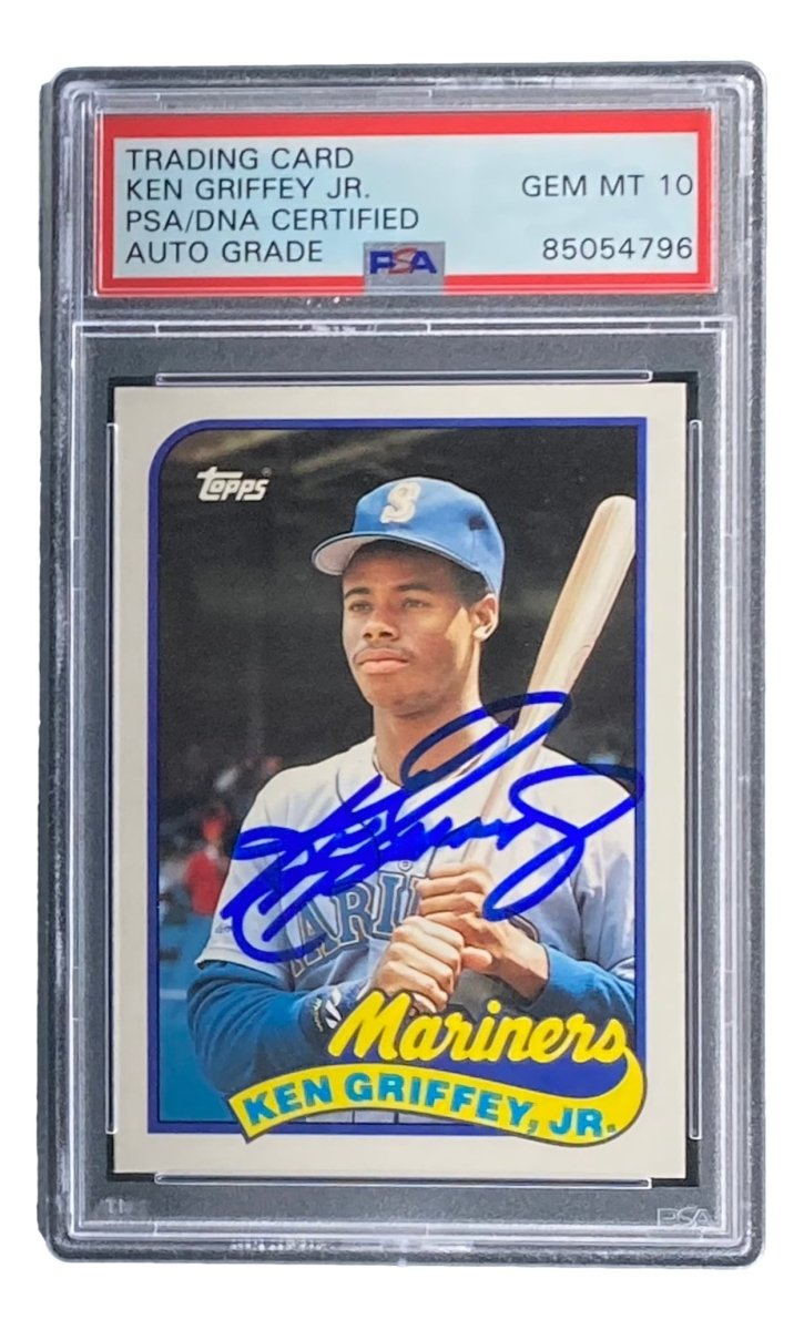 Ken Griffey Jr Signed Mariners 1989 Topps #41T Rookie Card PSA/DNA Gem MT 10 - Sports Integrity