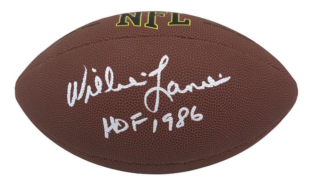 Willie Lanier Signed Wilson Super Grip Full Size NFL Football w/HOF'86