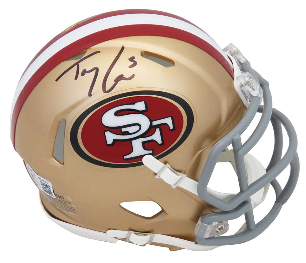 Trey Lance Signed San Francisco 49ers Riddell Speed Mini Helmet (Beckett)