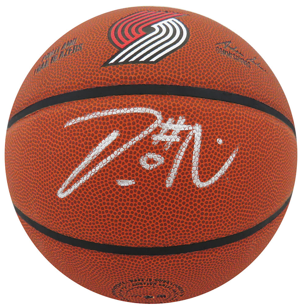 Damian Lillard Signed Wilson Portland Trailblazers Logo NBA Basketball