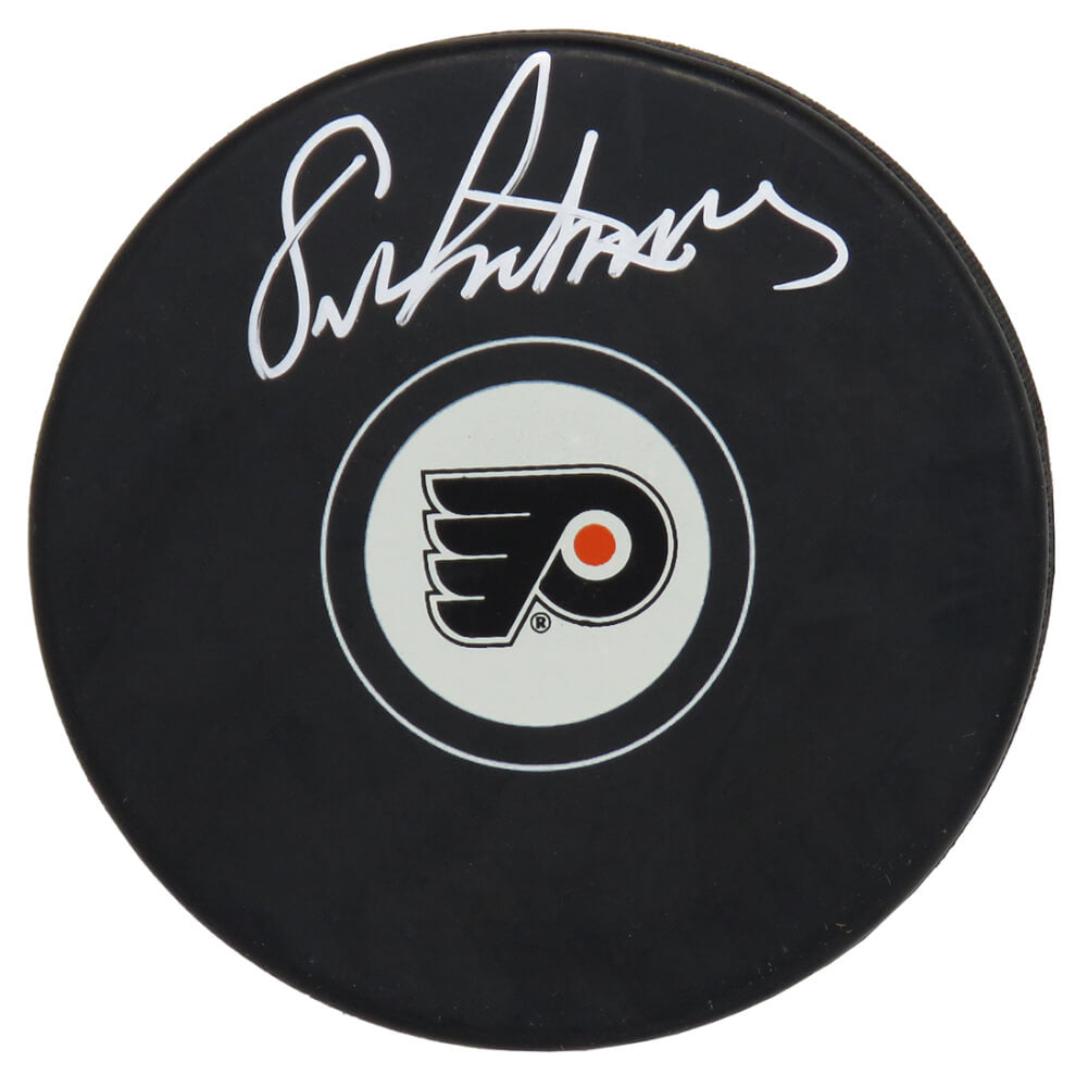 Eric Lindros Signed Philadelphia Flyers Logo Hockey Puck