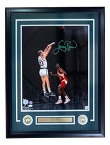 Larry Bird Signed Framed 16x20 Celtics vs Dominique Wilkins Photo Bird+JSA - Sports Integrity