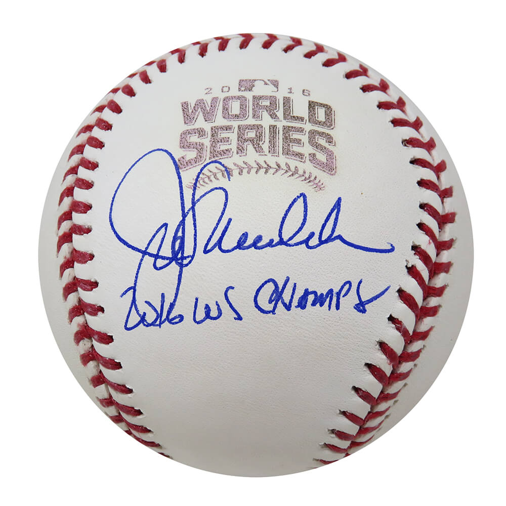 Joe Maddon Signed Rawlings 2016 World Series Baseball w/2016 WS Champs