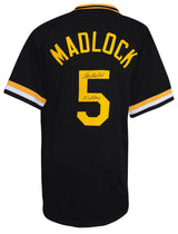 Bill Madlock Signed Black Custom Baseball Jersey w/Mad Dog