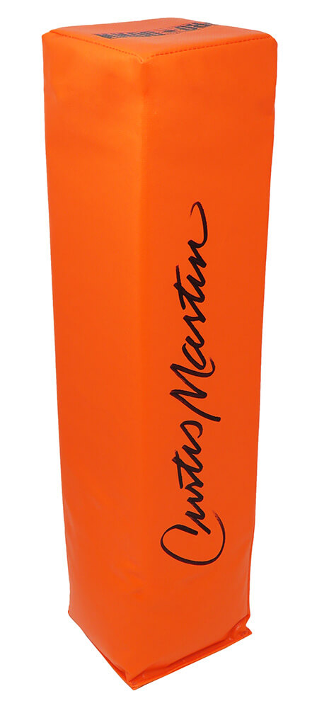 Curtis Martin Signed Orange Endzone Football Pylon