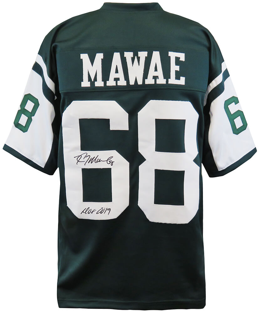 Kevin Mawae Signed Green Throwback Custom Football Jersey w/HOF 2019