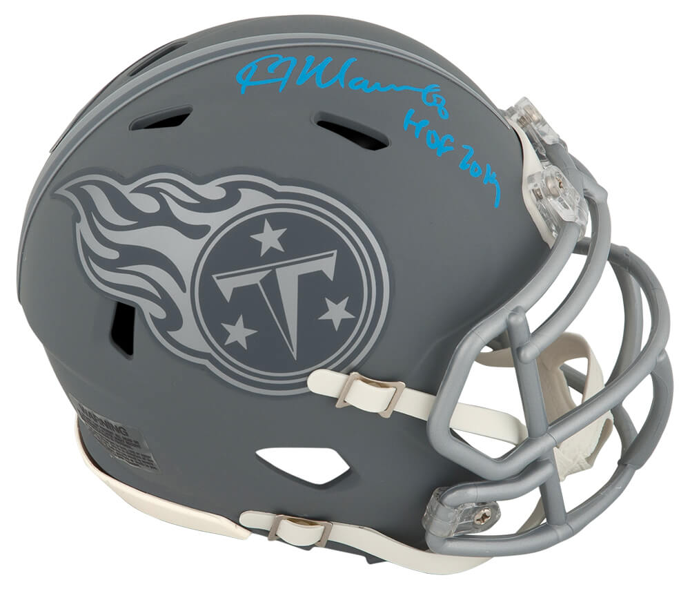 Kevin Mawae Signed Tennessee Titans SLATE Riddell Speed Mini Helmet w/HOF 2019