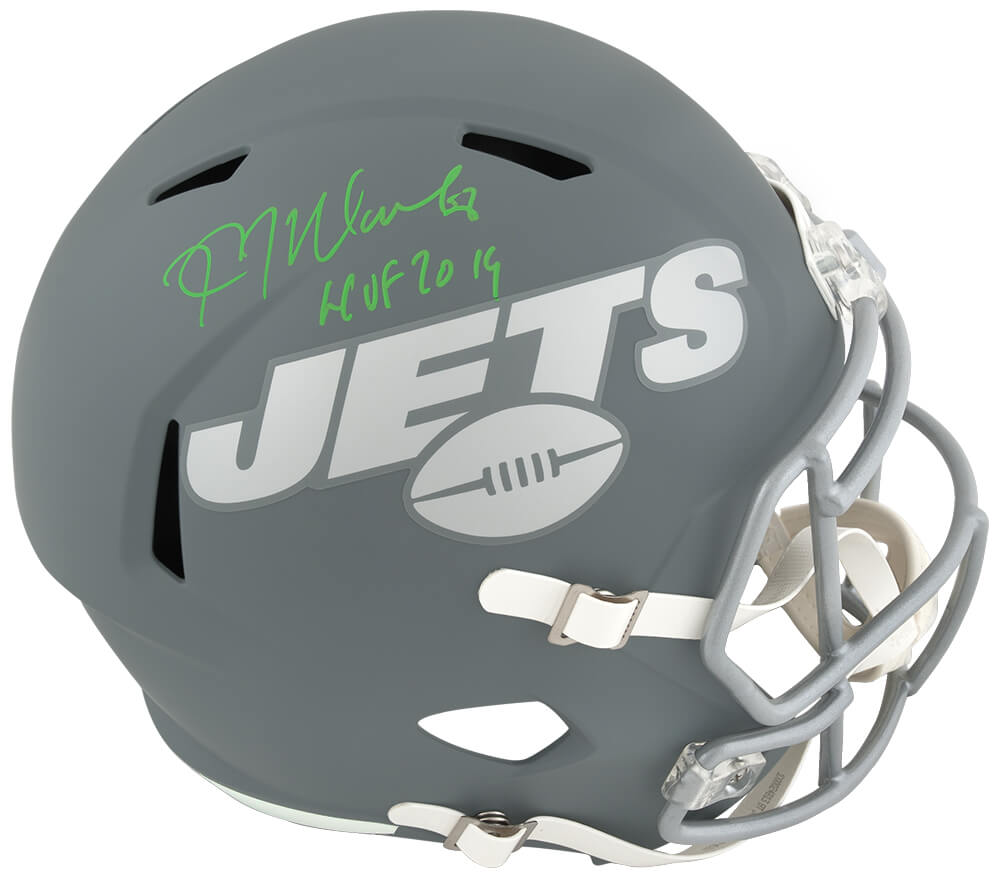 Kevin Mawae Signed New York Jets SLATE Riddell Full Size Speed Replica Helmet w/HOF 2019