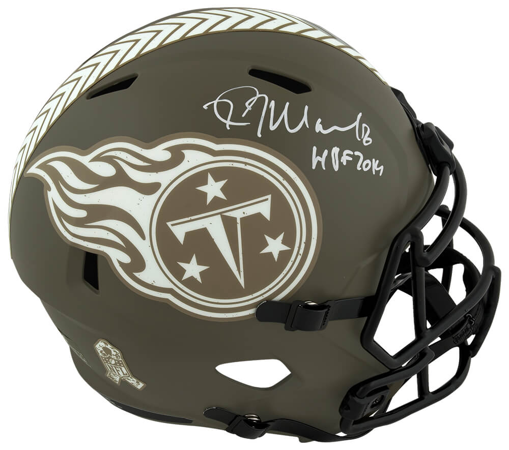 Kevin Mawae Signed Tennessee Titans SALUTE Riddell Full Size Speed Replica Helmet w/HOF 2019